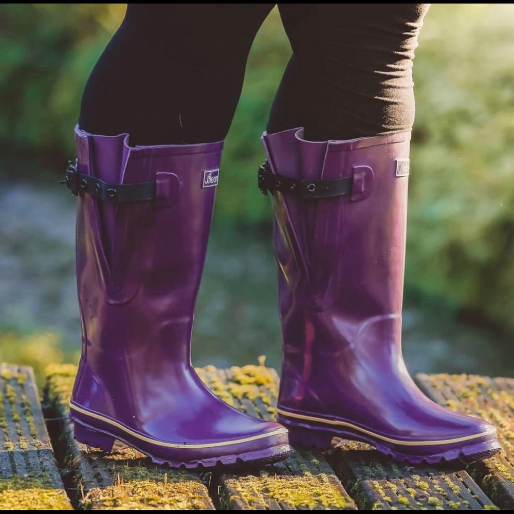 Jileon Extra Wide Calf Rain Boots Wellies